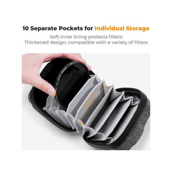 Estuche para Filtros de Lentes K&F Concept Impermeable y Antigolpes