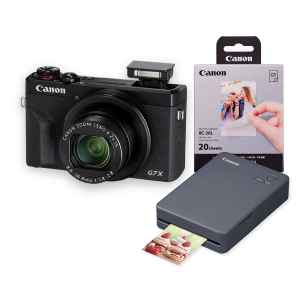 Cámara Canon PowerShot G7 X Mark III + Impresora SELPHY QX20 + Cartucho XC-10L