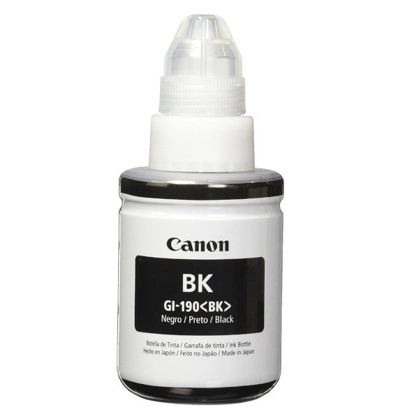 Botella de Tinta Canon GI-190 para G1100 G2100 G3100 BK Negro -OUTLET-