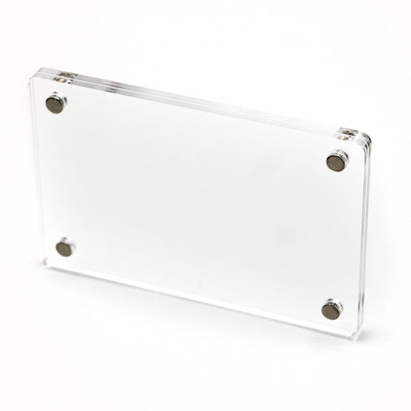 Cornici In Acrilico Magnetiche 10x15 Cm – Doppia Faccia, Spessore 3 Mm, Trasparenti, Senza Cornice, Conf. Da 2 Pezzi
