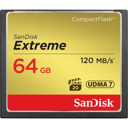 Tarjeta de Memoria Compact Flash 64GB SanDisk Extreme 120 MB/s