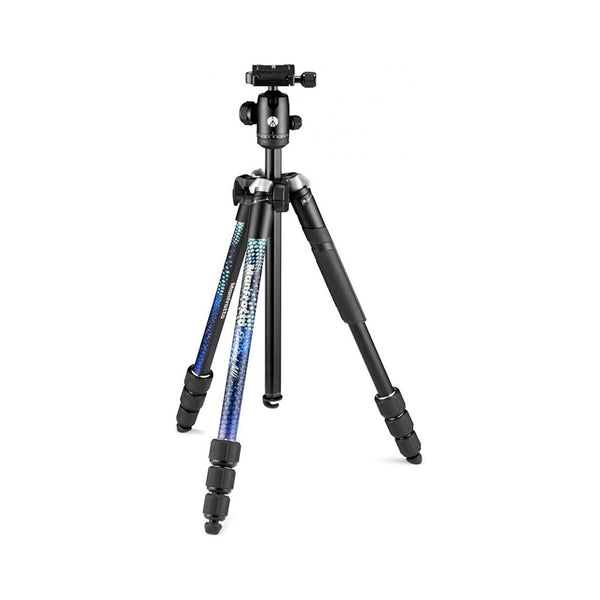 Tripie Manfrotto con Cabezal Element MII de 4 Secciones Azul