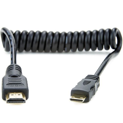 Cable Espiral Mini HDMI a HDMI 30cm Atomos