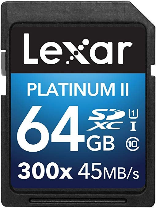 Tarjeta de memoria Lexar 64gb SDXC 300x UHS- l Clase 10 platinum