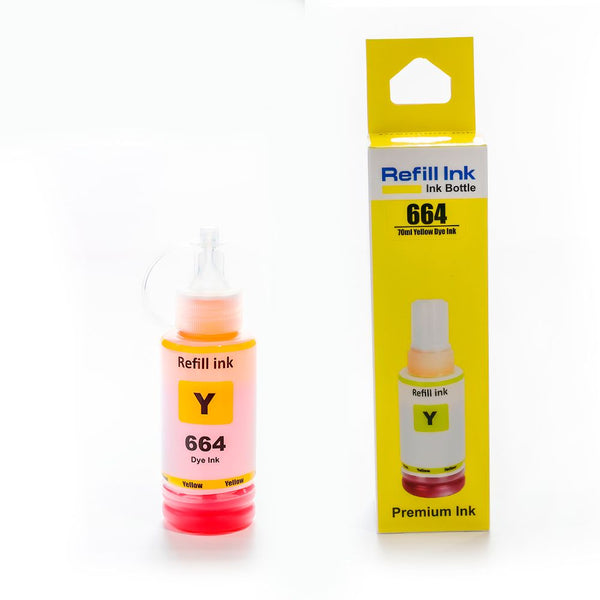 Tinta T664Y Amarillo Compatible con Epson L100 L110 L200