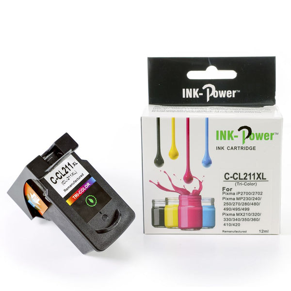 Tinta CLI-211XL Color Compatible con Pixma iP2702 MP240 MP250 MP270