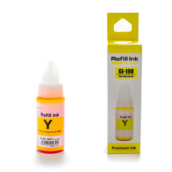 Tinta GI-190Y Amarillo Compatible con Pixma G1100 G1110 G2100