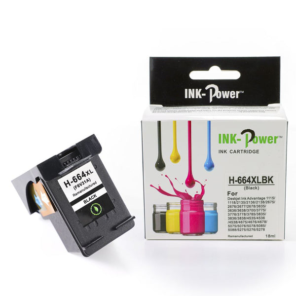 Tinta H-664XLBK Negro Compatible con DeskJet Ink Advantage 1115