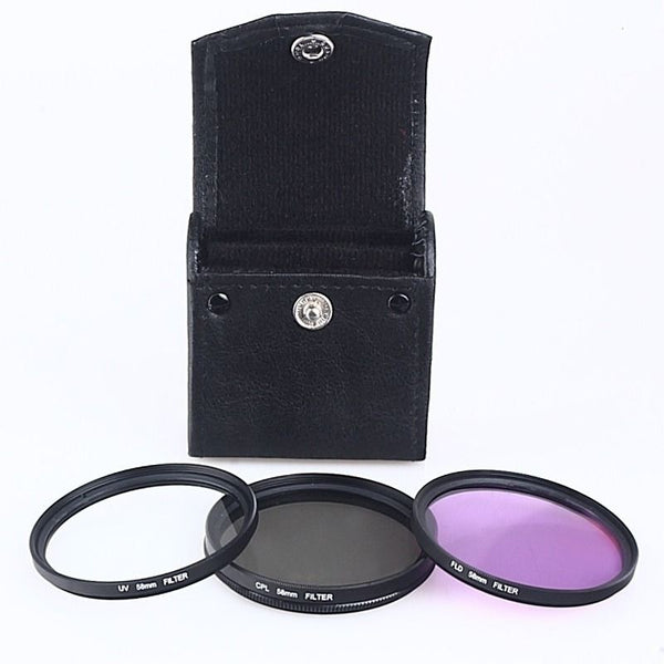 Kit Starter de Filtros 55mm Uv Polarizado Y FLD con estuche