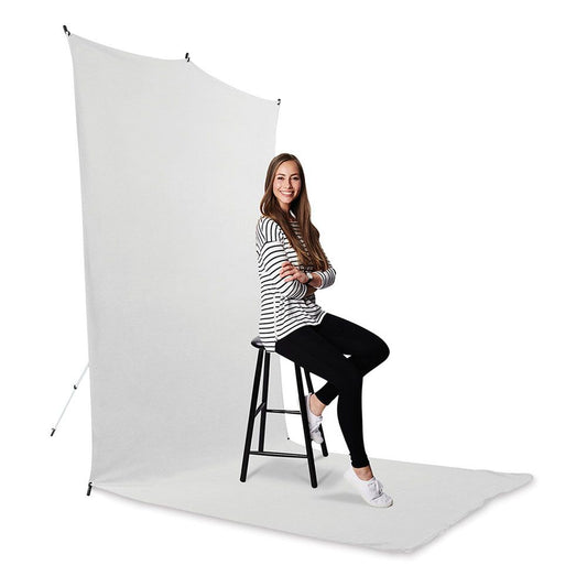Kit Fondo Extensible Savage Blanco con Portafondo 1.5x3.6m