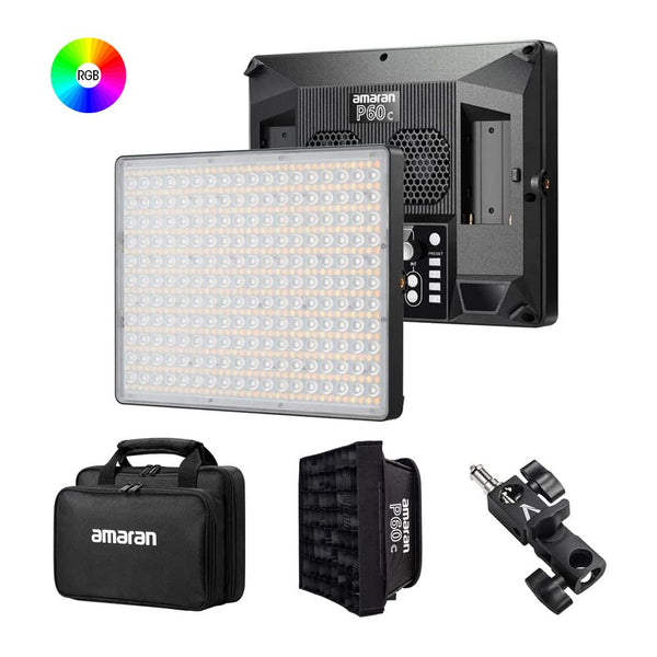 Lámpara Panel Led Aputure P60C RGB Amaran con Softbox