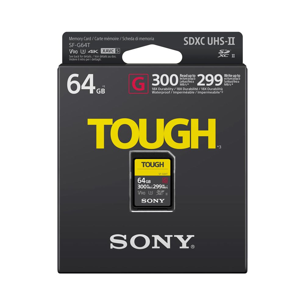 Tarjeta de Memoria 64GB SDXC 300 MB/S TOUGH Sony