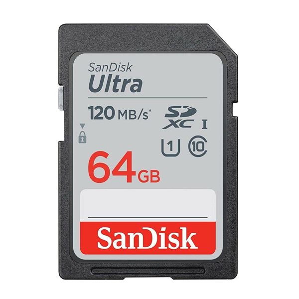 Tarjeta de Memoria SD Ultra 64GB 120 MB/s Sandisk