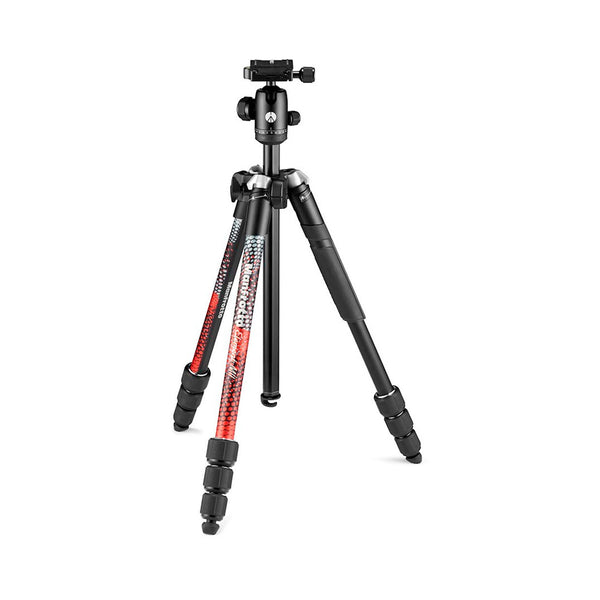 Tripie Manfrotto con Rótula Element MII de 4 Secciones Rojo