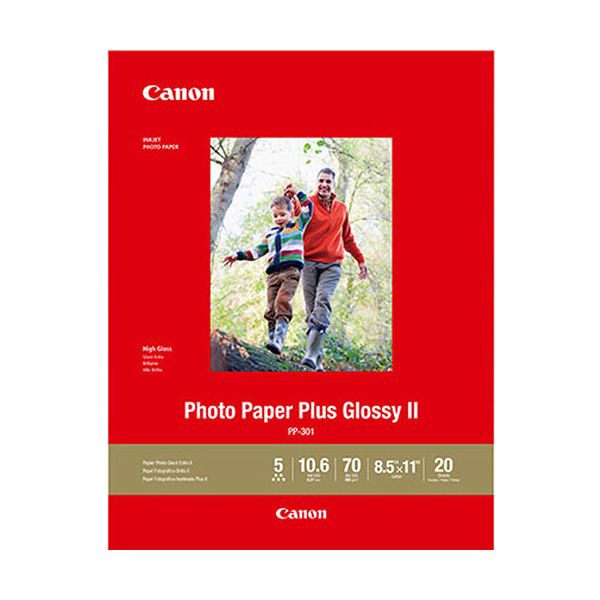 Papel Fotográfico Canon Plus Glossy II PP-301 8.5x11" 20 hojas