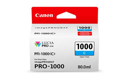 Tinta Canon PFI-1000C Lucia Pro CIAN Ink Tank