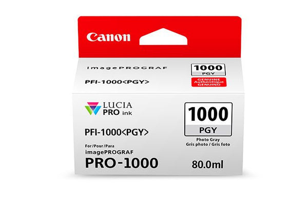 Tinta Canon PFI-1000 PGY Lucia Pro Gris Foto  Ink Tank