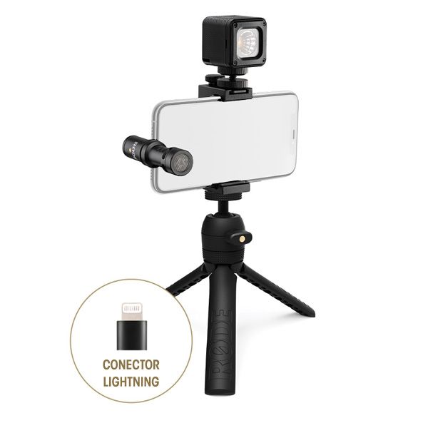 Kit Creacion de Video Blog Celular Luz Led Tripode Microfono UNIVERSAL