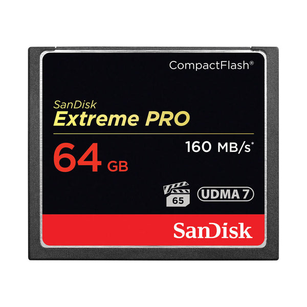 Tarjeta de Memoria Compact Flash 64GB Extreme Pro 160MB/s Sandisk